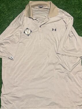 Under Armour VanderBilt Baseball Men's Beige Polo Shirt XL